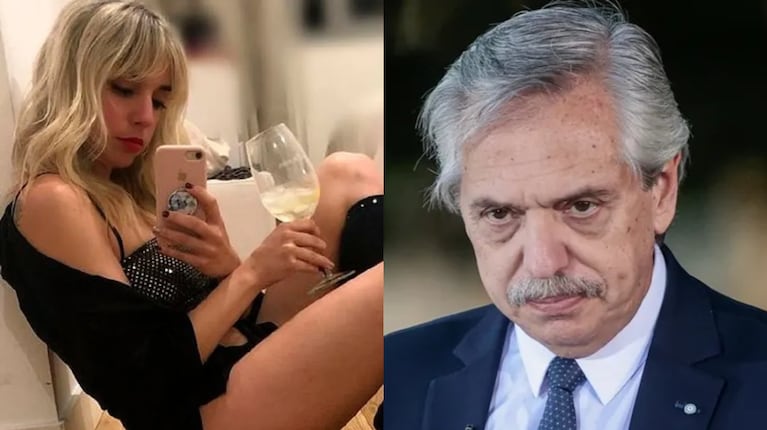 Tamara Pettinato y Alberto Fernández. (Foto: Instagram)