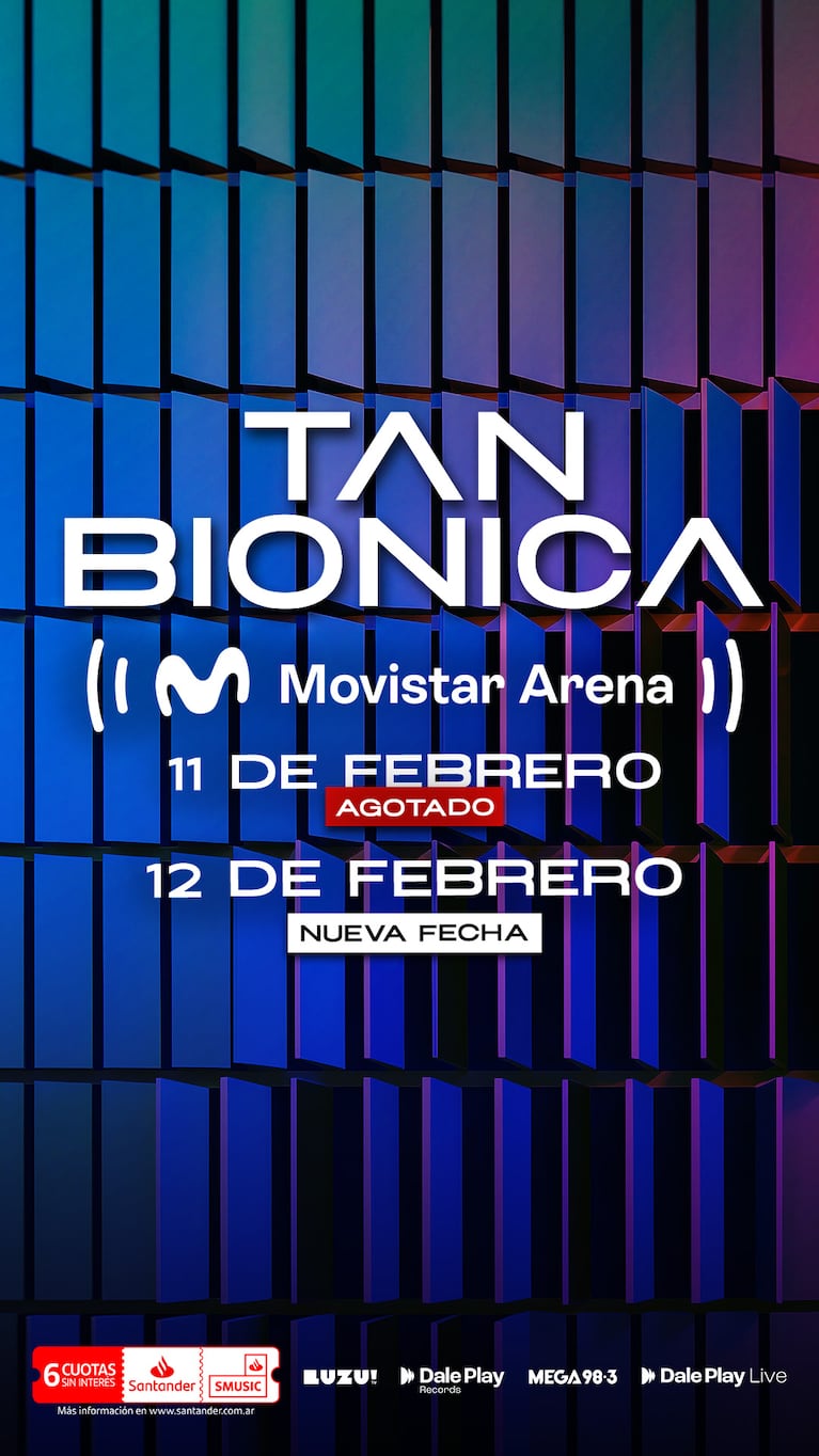 Tan Biónica agotó en minutos su show en el Movistar Arena y agregó una nueva fecha: cuándo será