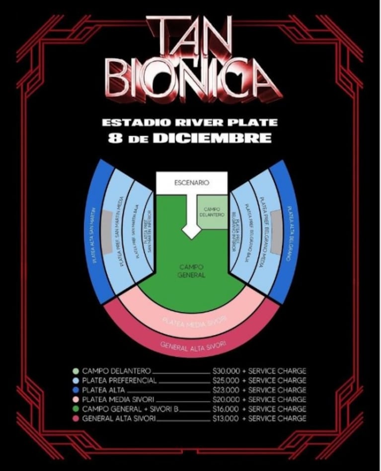 Tan Biónica anunció su quinto show en River: fecha y precio de las entradas