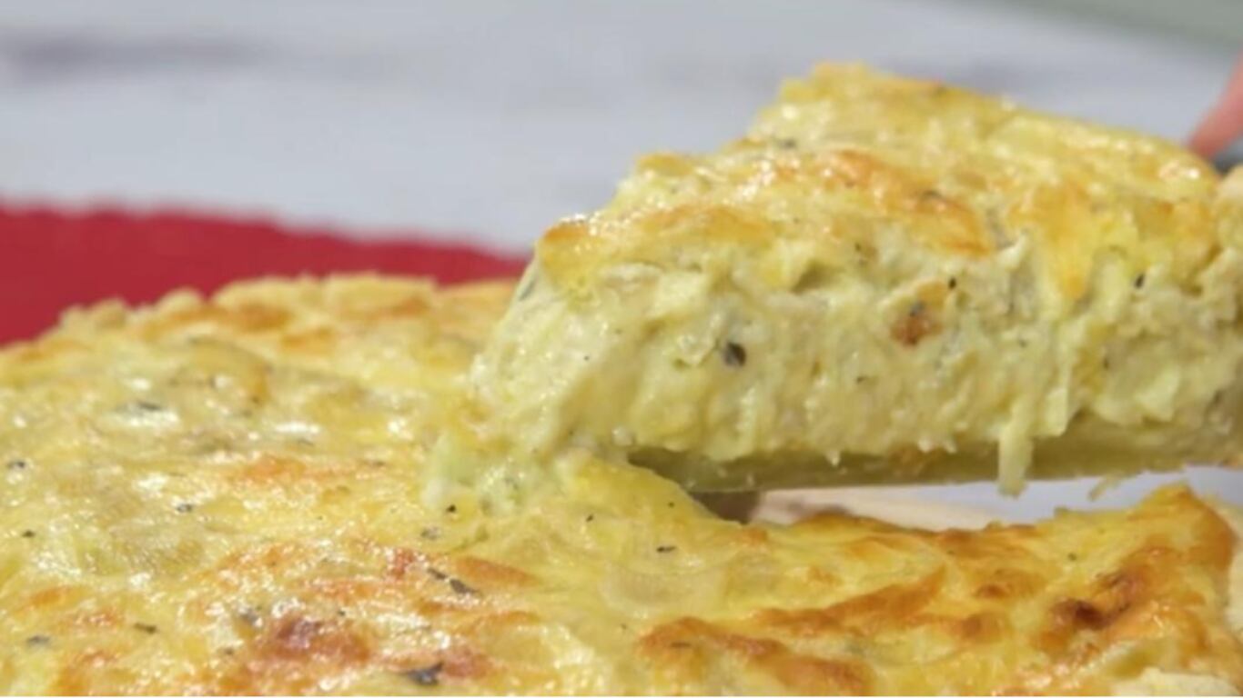 tarta, cebolla, queso, panceta