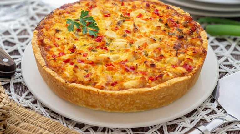 Tarta de pollo y vegetales sin TACC