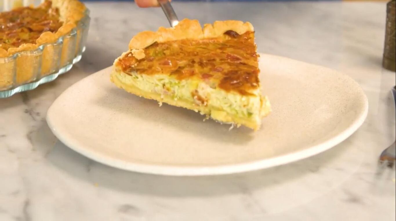 Tarta de puerro y panceta: seguí esta receta y disfrutá de un plato único 
