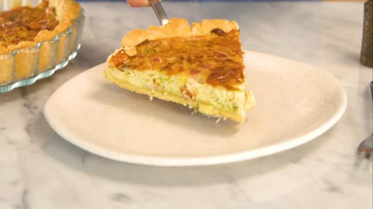 Tarta de puerro y panceta: seguí esta receta y disfrutá de un plato único 
