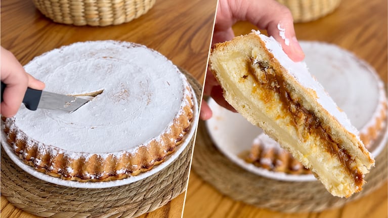 Tarta de ricota con dulce de leche. Foto: Cucinare TV