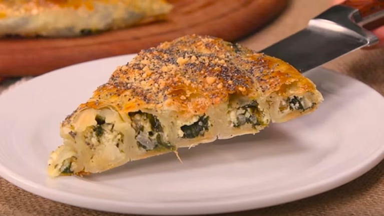 Tarta espiral de espinaca, queso y ricota una receta para triunfar. Foto: Cucinare TV