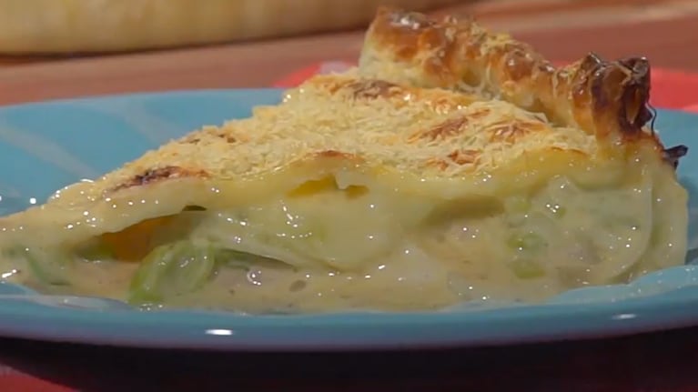 tarta, puerro