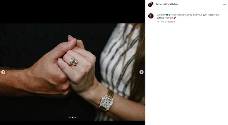 Taylor SwiftY Travis Kelce (Foto: Instagram @taylorswift y @killatrav)