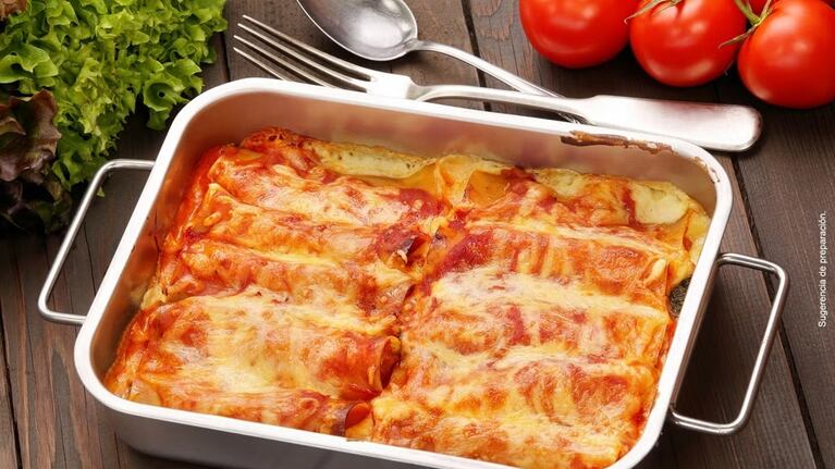 Te salvan la cena: Canelones de pollo, brócoli y panceta