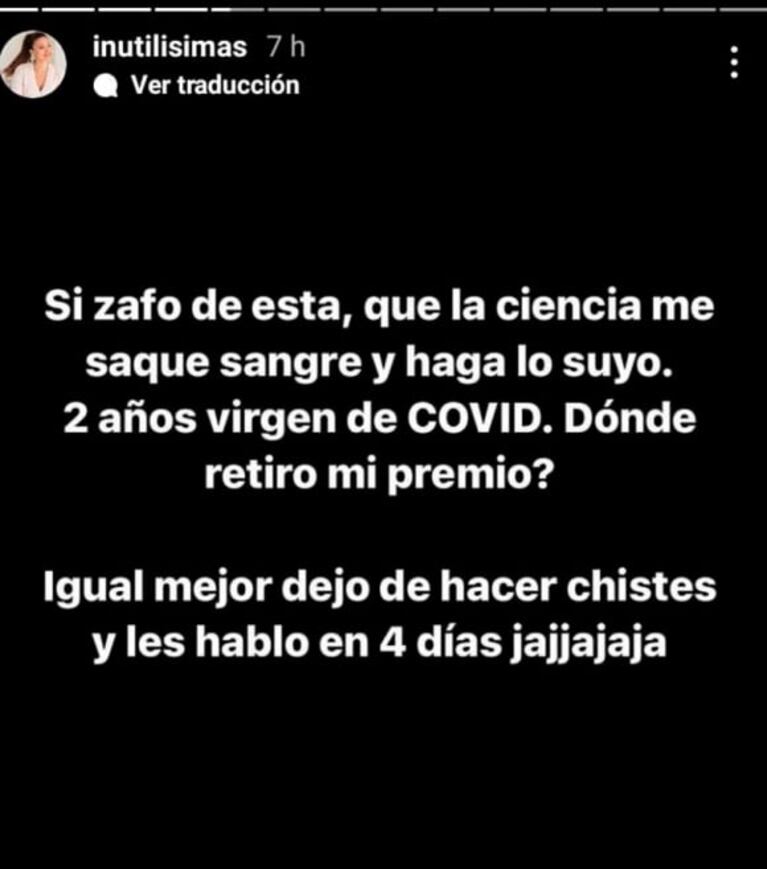 Tefi Russo mostró la broma que le hizo a Pollo Álvarez mientras está aislado con covid: "Le hicimos a Wilson"