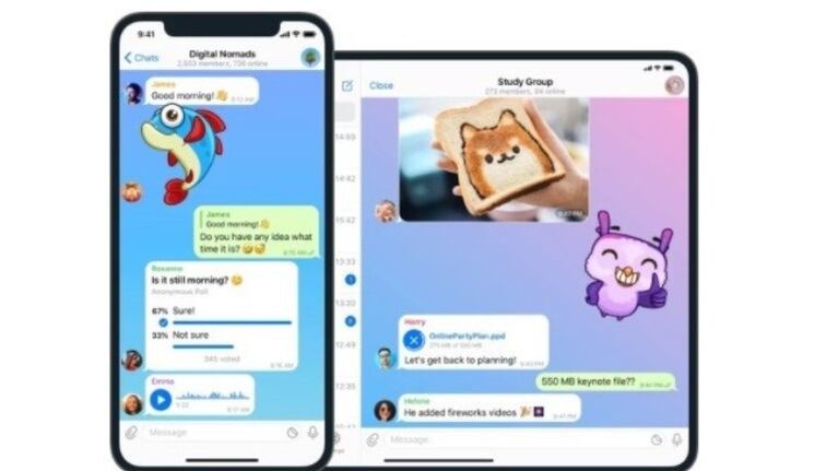 Telegram prepara salas de voz para sus canales al estilo Clubhouse. Foto:DPA.