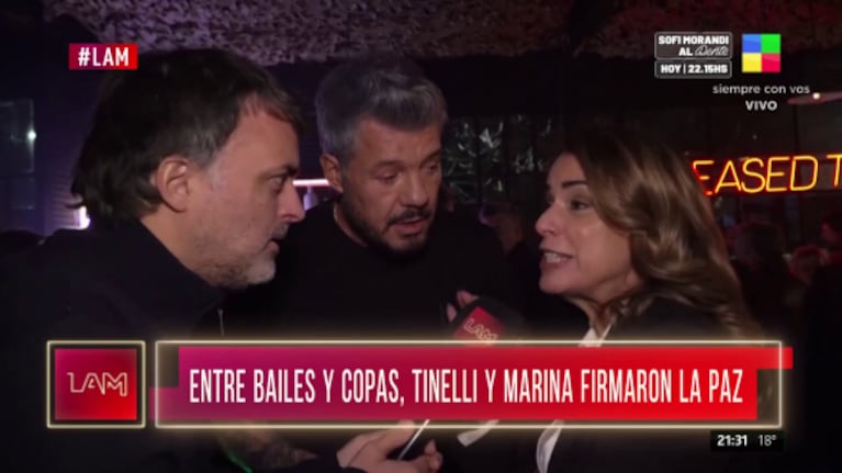 Tensísimo encuentro de Marina Calabró con Marcelo Tinelli, frente a frente: "Él me odia en silencio"