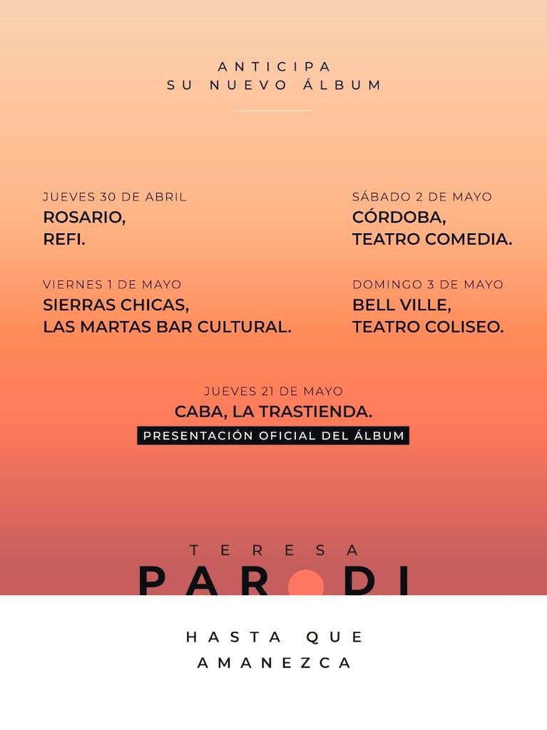 Teresa Parodi vuelve a Buenos Aires: cuándo se presenta y cómo será la gira de “Hasta que amanezca” (Foto de prensa)