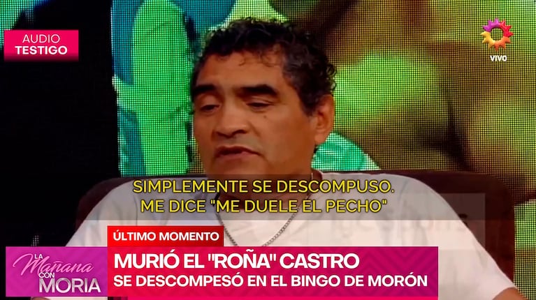 Testigo de la muerte del Roña Castro: “Me dijo me duele el pecho y cayó”