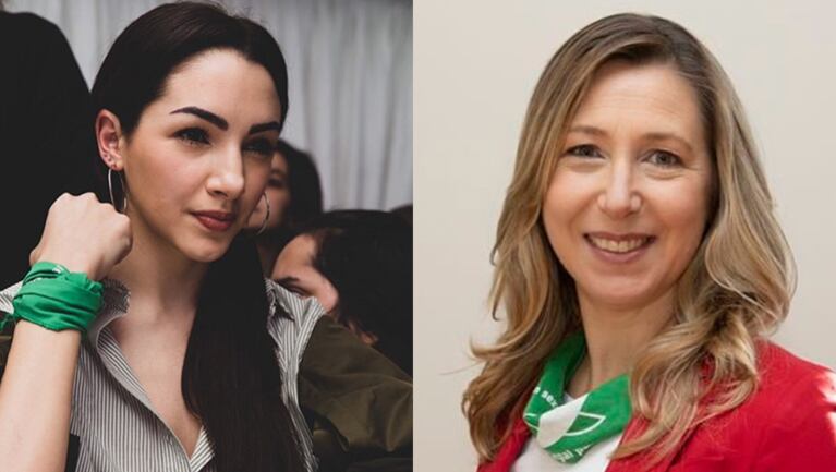 Thelma apoya a Myriam por su lucha por la legalización del aborto.