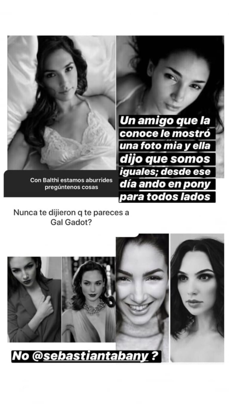 Thelma Fardin reveló el parecido que le encuentran con Gal Gadot, la actriz de Mujer Maravilla: "Ella vio una foto mía y dijo que somos iguales"