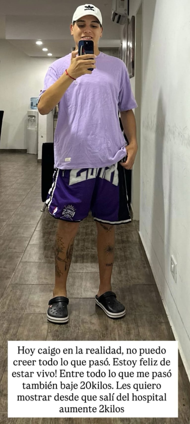 Thiago Medina, en plena recuperación tras el grave accidente (Foto redes)