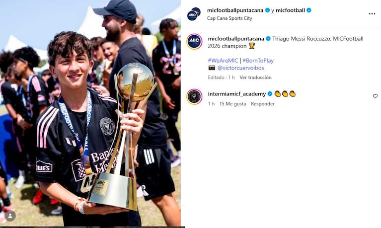 Thiago Messi (Foto: Instagram @intermiamicf_academy)