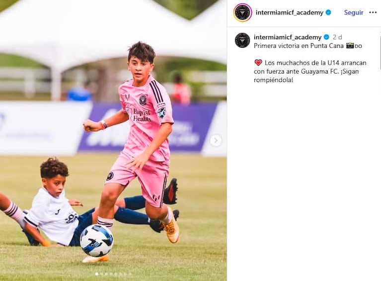 Thiago Messi (Foto: Instagram @intermiamicf_academy)