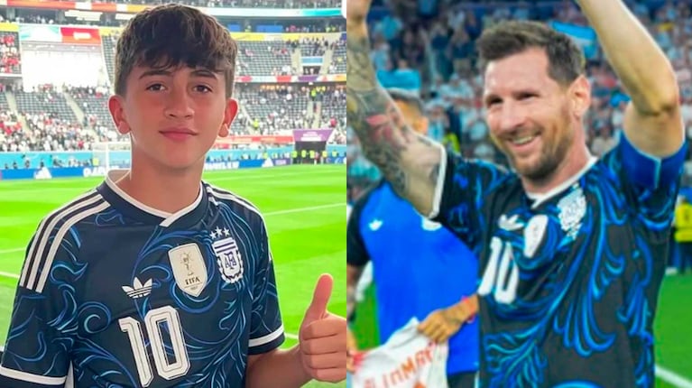 Thiago y Leo Messi (Fotos: Instagram @thiagomessirczz y @leomessi)