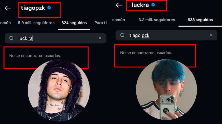 Tiago PZK y Luck Ra, enfrentados por La Joaqui: el gesto que sorprendió a todos (Fotos de Instagram)