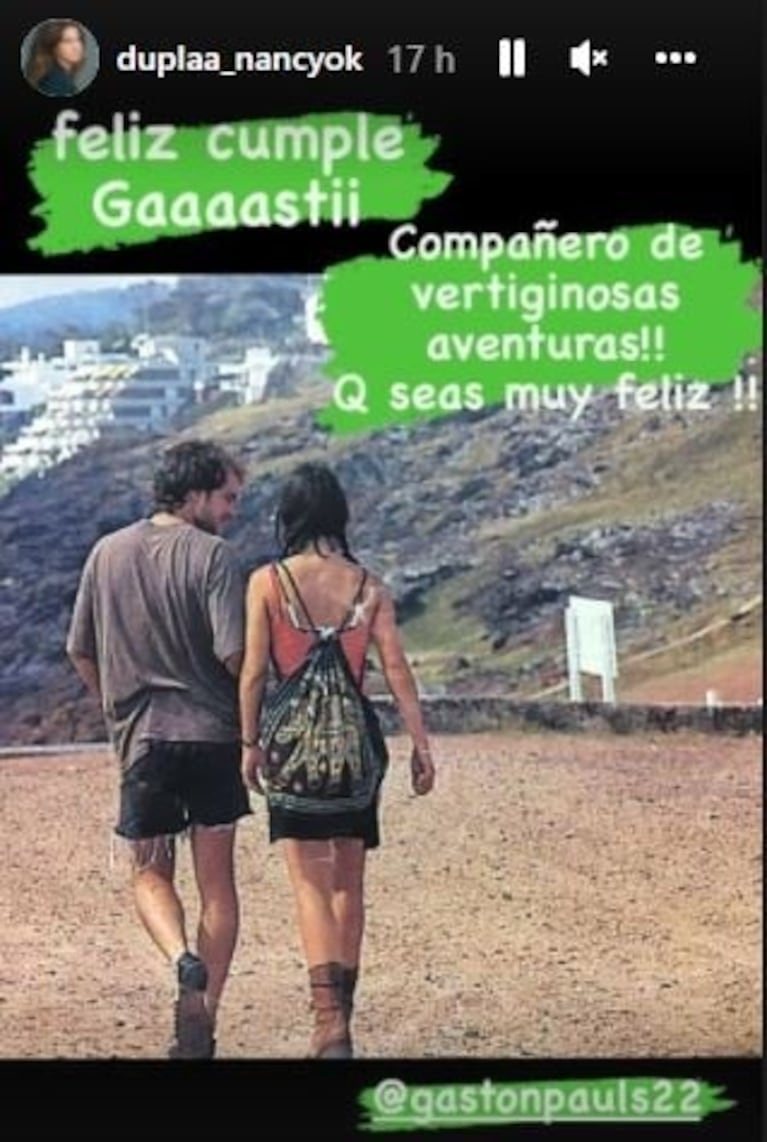 Tierno saludo de Nancy Dupláa a su ex Gastón Pauls, que cumplió 50 años: "Compañero de vertiginosas aventuras"