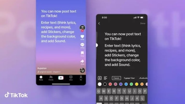 TikTok ahora permite compartir publicaciones de texto
