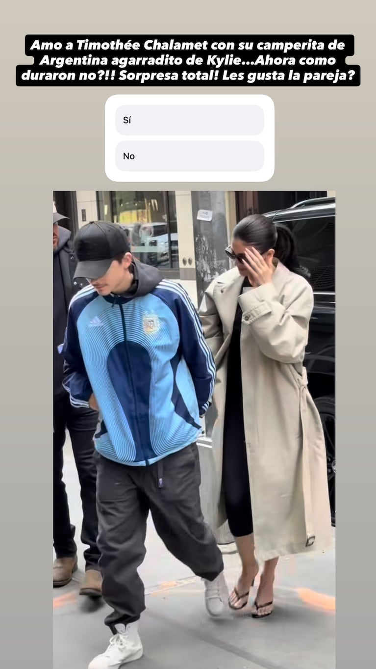 Timothée Chalamet lució una campera de la Selección Argentina en Nueva York y causó furor. Crédito: Instagram