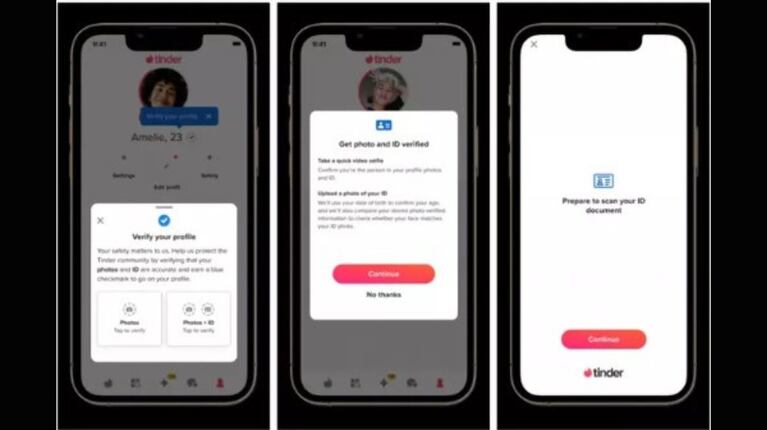 Tinder llevará a más usuarios el sistema que permite verificar un perfil con un documento de identidad