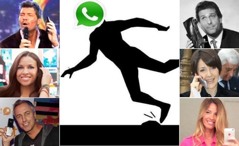 Tinelli, Julieta Ortega, Marley, Listorti, Cristina Pérez y Rocío Guirao, algunos de los famosos que tuitearon por la caída de WhatsApp. (Fotos: Web)