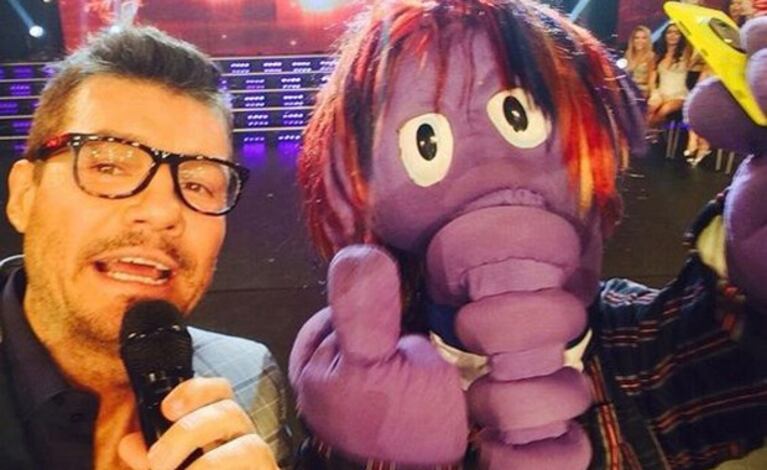 Tinelli y el Oso Arturo. ¿Volverá la dupla más adelante? (Foto: @cuervotinelli)