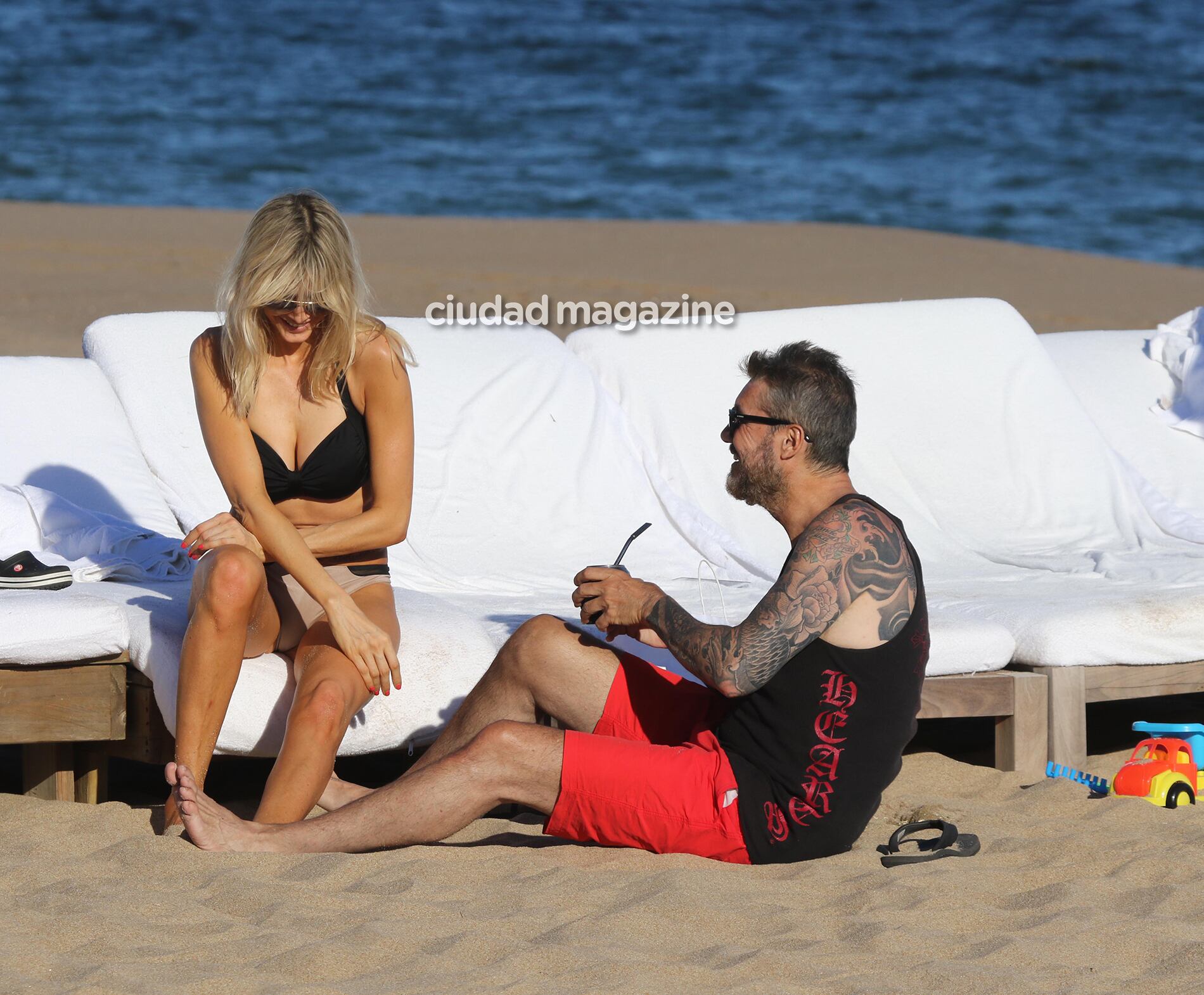 Tinelli y Guillermina Valdés, de vacaciones en Punta del Este