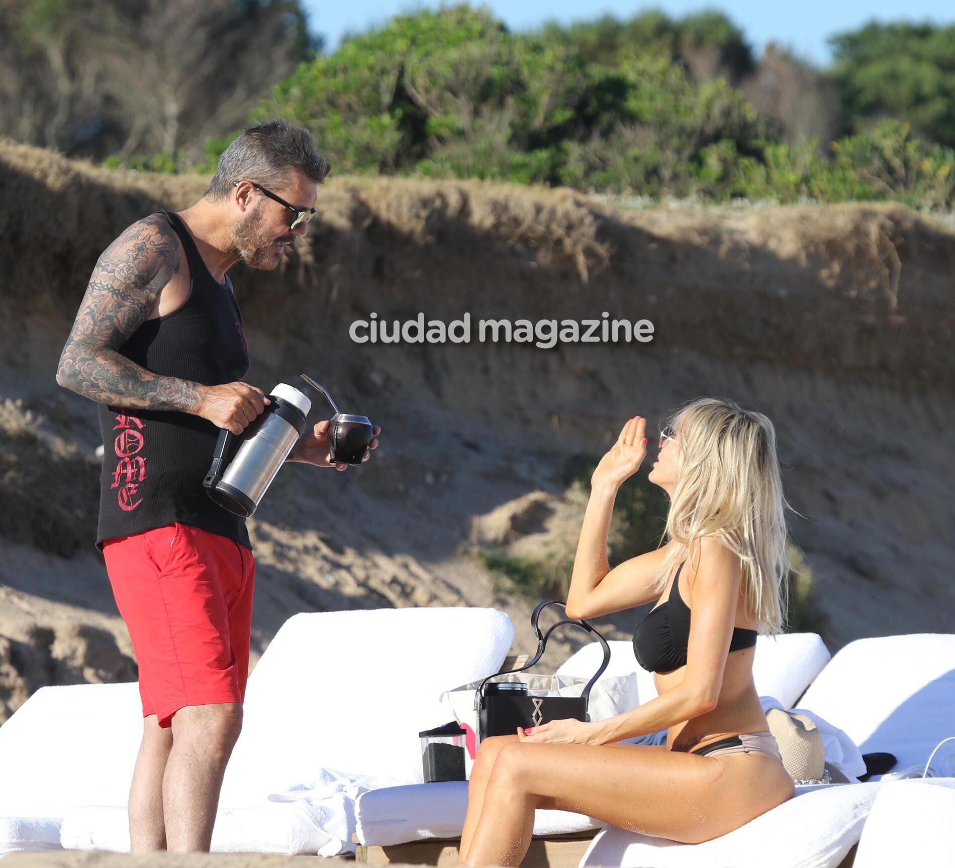 Tinelli y Guillermina Valdés, de vacaciones en Punta del Este