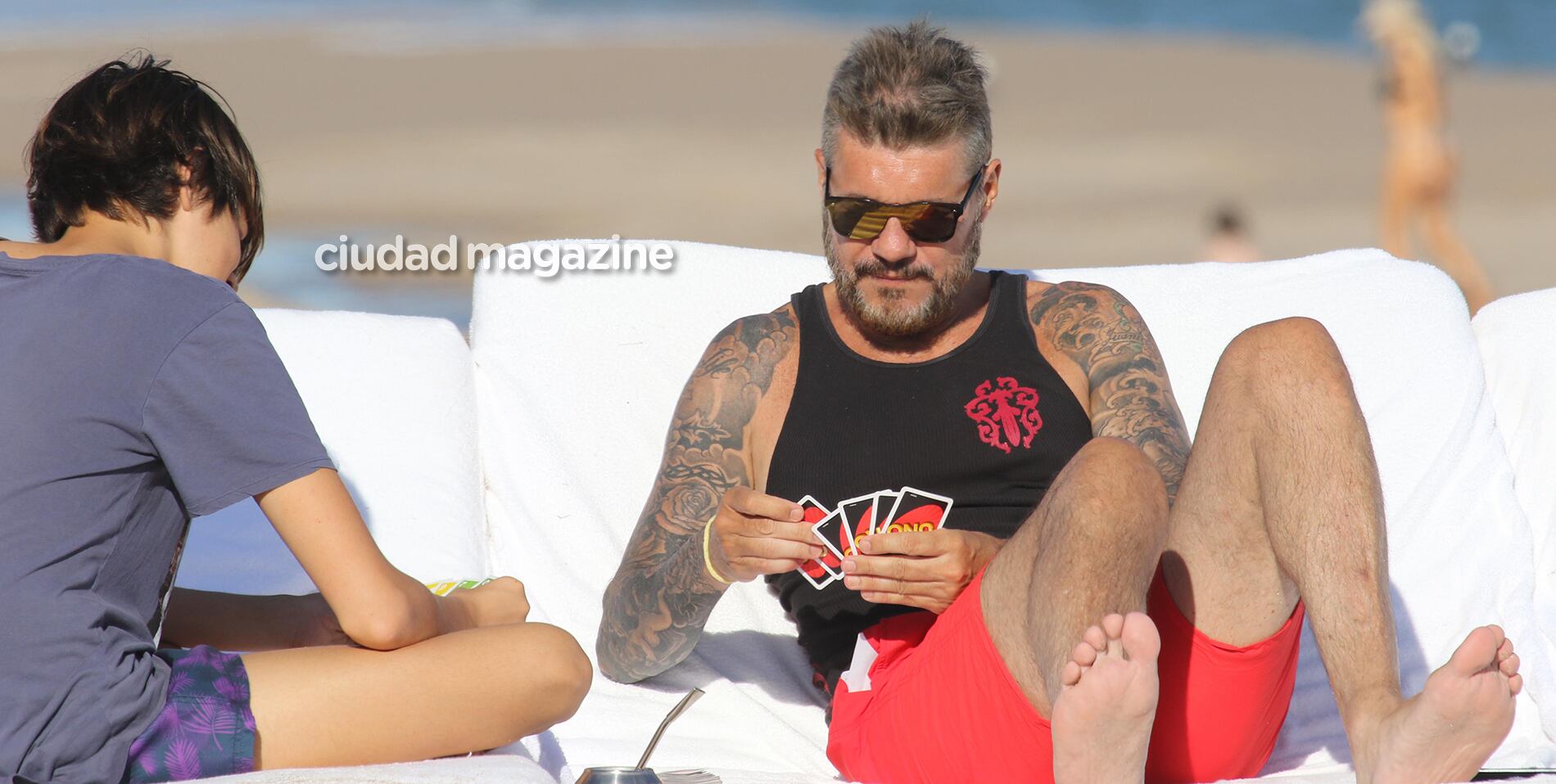 Tinelli y Guillermina Valdés, de vacaciones en Punta del Este