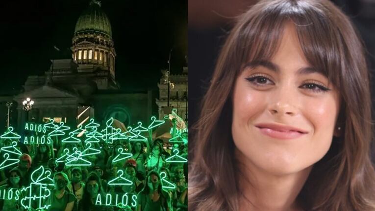 Tini celebró la legalización del aborto en la Argentina.
