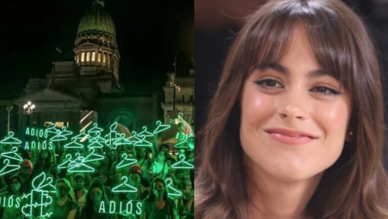 Tini celebró la legalización del aborto en la Argentina.