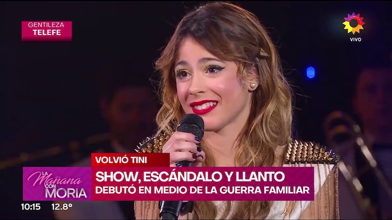 Tini Stoessel con Susana Giménez cuando era menor de edad (Foto: captura de eltrece).