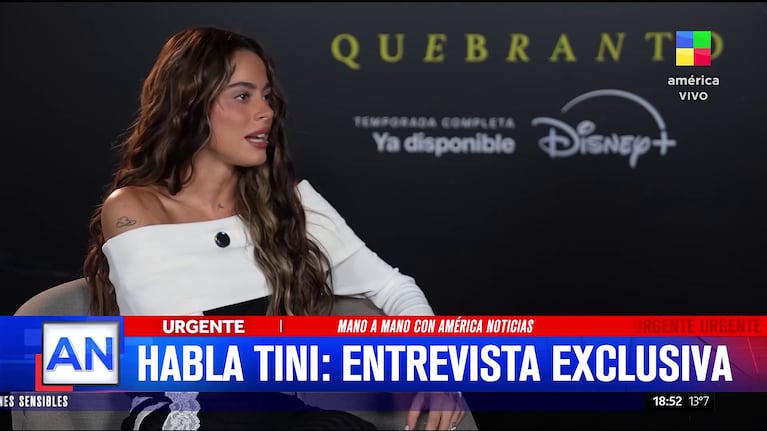 Tini Stoessel. Foto: Captura (América)