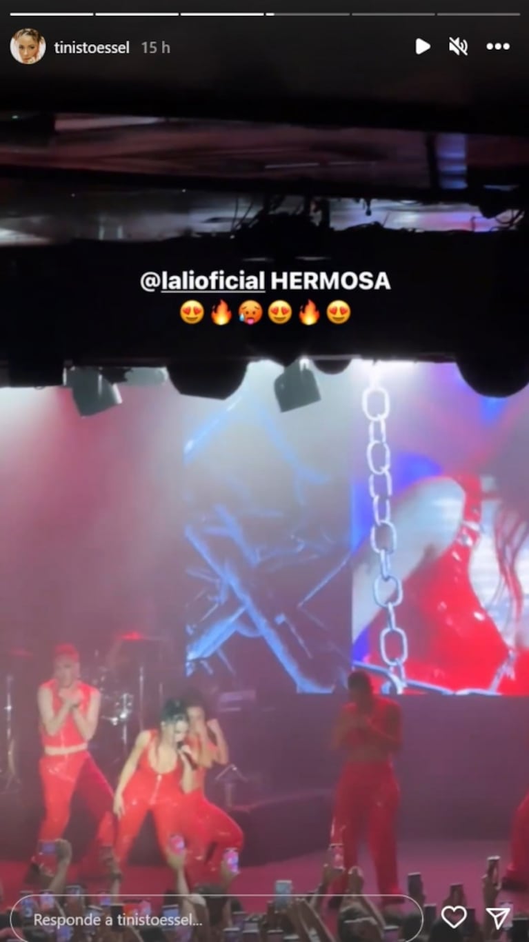 Tini Stoessel fue a ver el show de Lali Espósito en Madrid y le dedicó un tierno mensaje