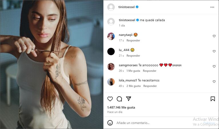 Tini Stoessel hizo catarsis tras recibir un comentario de odio: “Pasé noches sin querer despertarme”