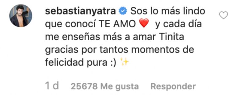 Tini Stoessel le dedicó un romántico mensaje a Sebastián Yatra: "Gracias por ser el mejor compañero"