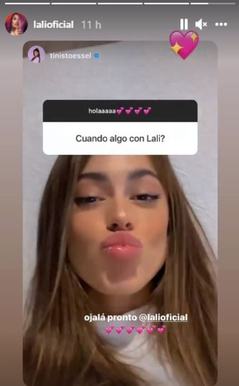 Tini Stoessel protagonizó un ida y vuelta buena onda con Lali Espósito tras la nueva versión de rivalidad: "Ojalá pronto hagamos algo"