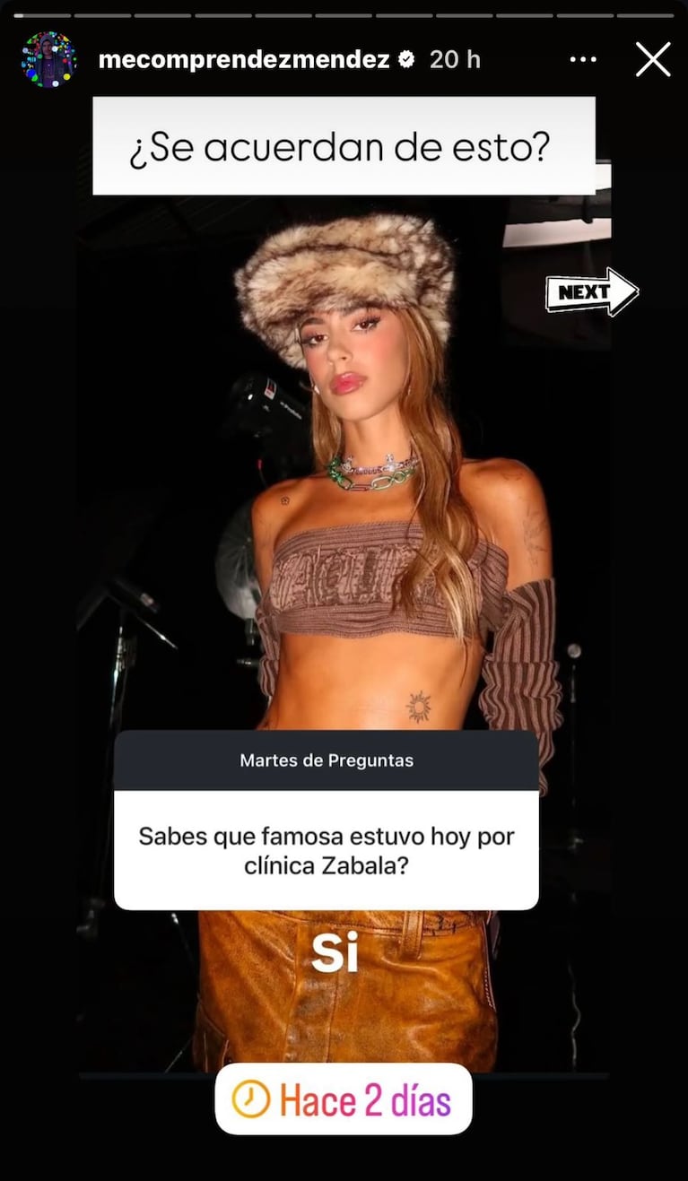 Tini Stoessel se habría hecho una cirugía estética (Foto: captura de Instagram de @mecomprendezmendez)