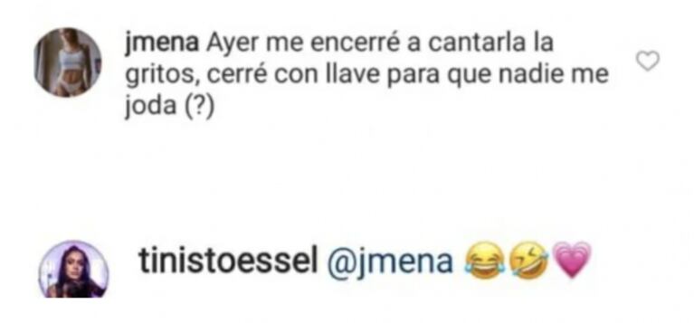 Tini Stoessel se refirió a su hit Fresa y Jimena Barón se confesó fan: "Me encerré a cantarla a los gritos"