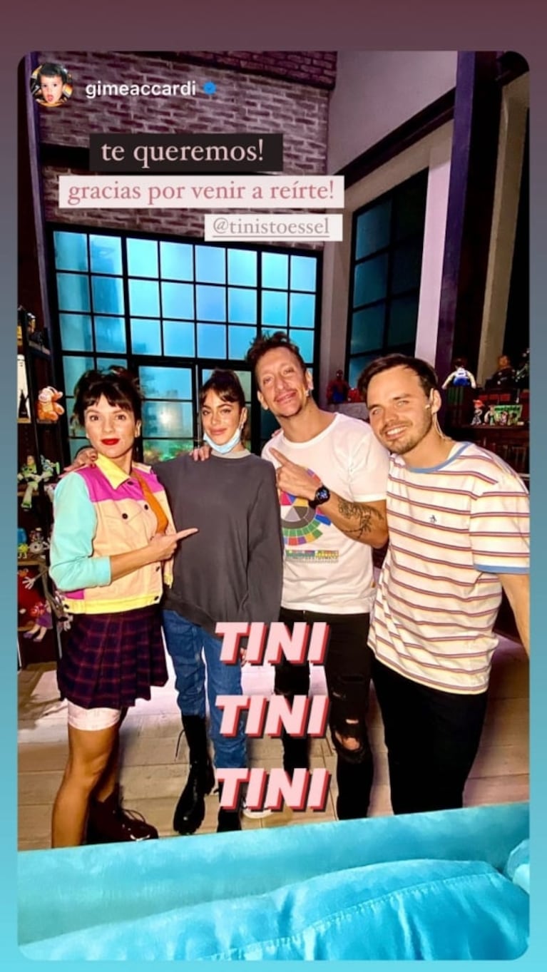 Tini Stoessel, visita de lujo de Nico Vázquez, Gime Accardi y Benja Rojas en el teatro: "¡Cómo nos hicieron reír!"