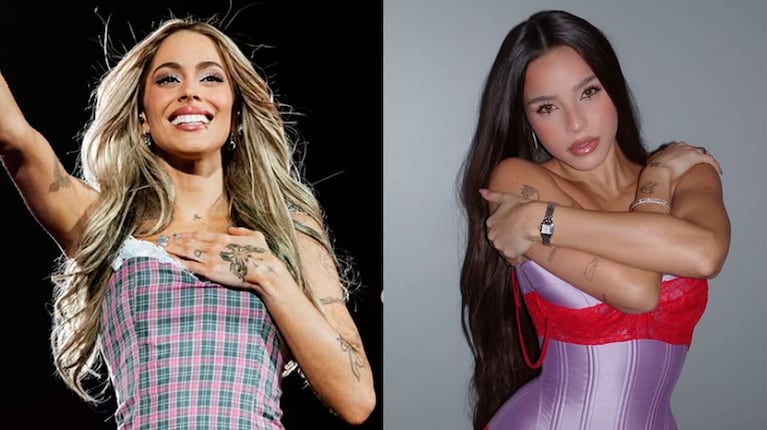 Tini Stoessel y Emilia Mernes, enfrentadas (captura de Instagram)