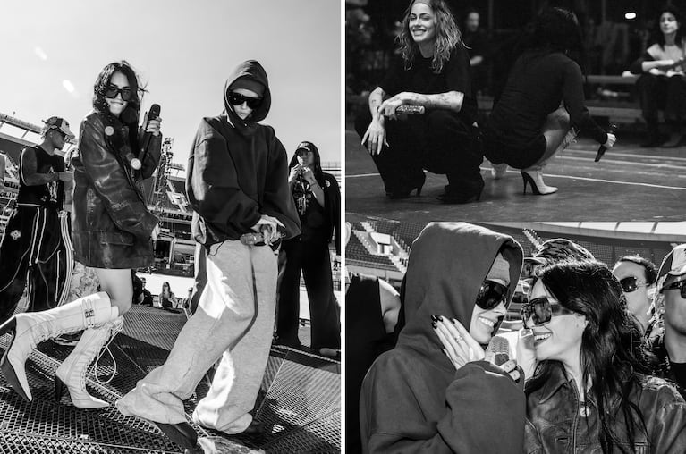 Tini Stoessel y Lali Espósito, juntas en River (Foto: Instagram @tinistoessel)