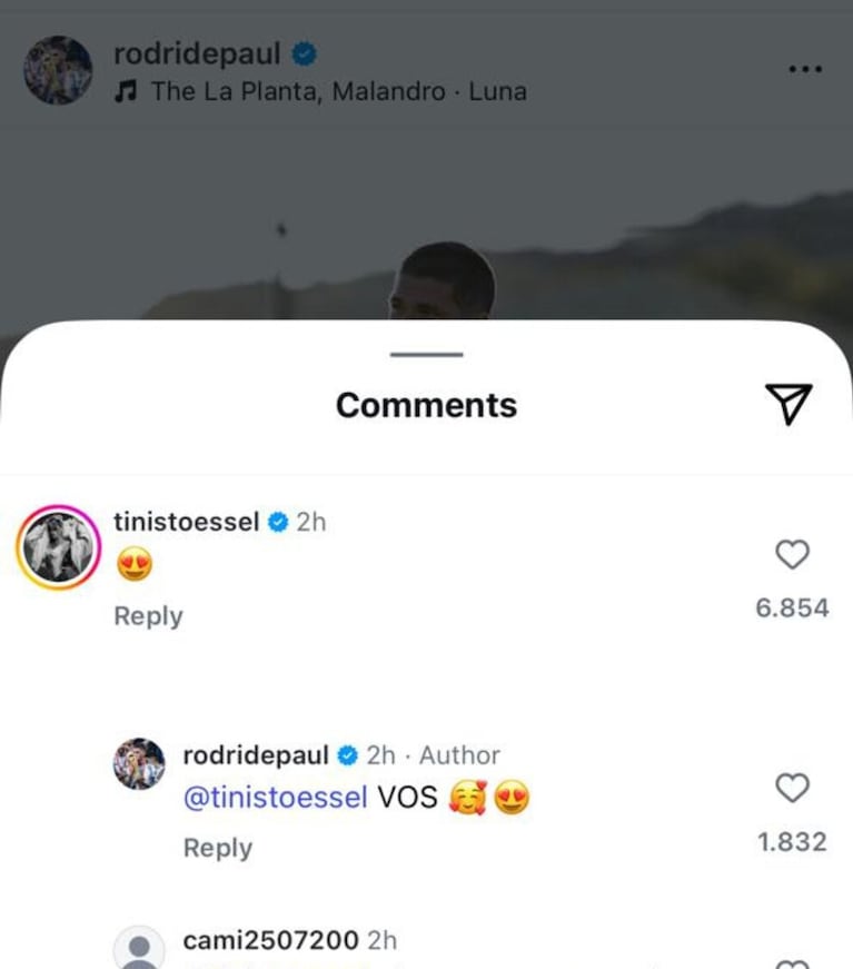 Tini Stoessel y Rodrigo de Paul: el amor a la vista de todos. CRÉDITO: Instagram