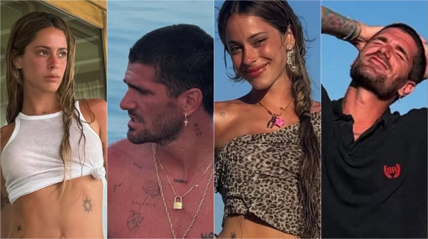 Tini Stoessel y Rodrigo de Paul. Fotos: Instagram @rodridepaul / @tinistoessel