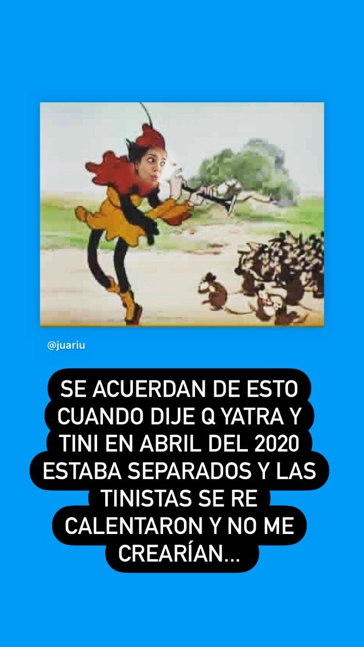 ¿Tini Stoessel y Sebastián Yatra se reconciliaron? Foto: Instagram Stories