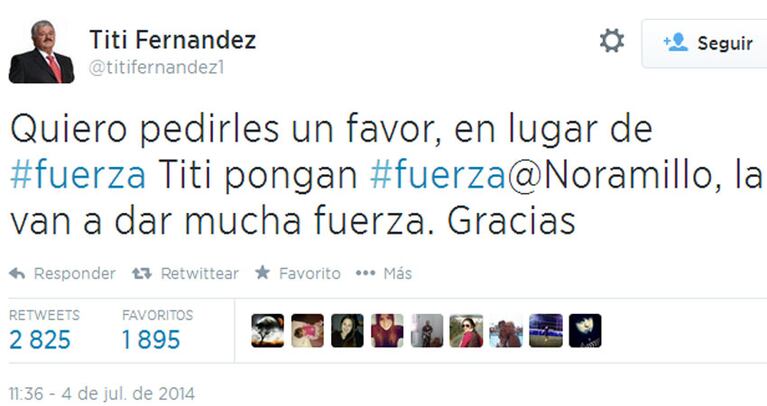 Tití Fernández a María Soledad (Foto: Twitter)